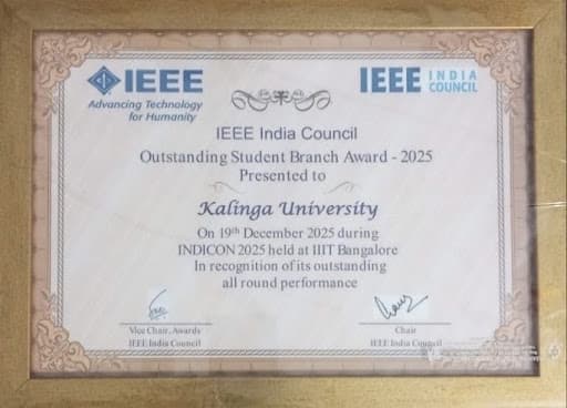 IEEE India Council Outstanding Student Branch Award 2025